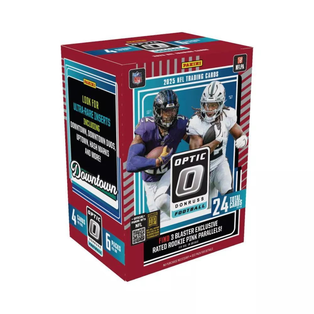 2025 Panini NFL Optic Donruss Football Trading Card Blaster Box Pink Parallels product image